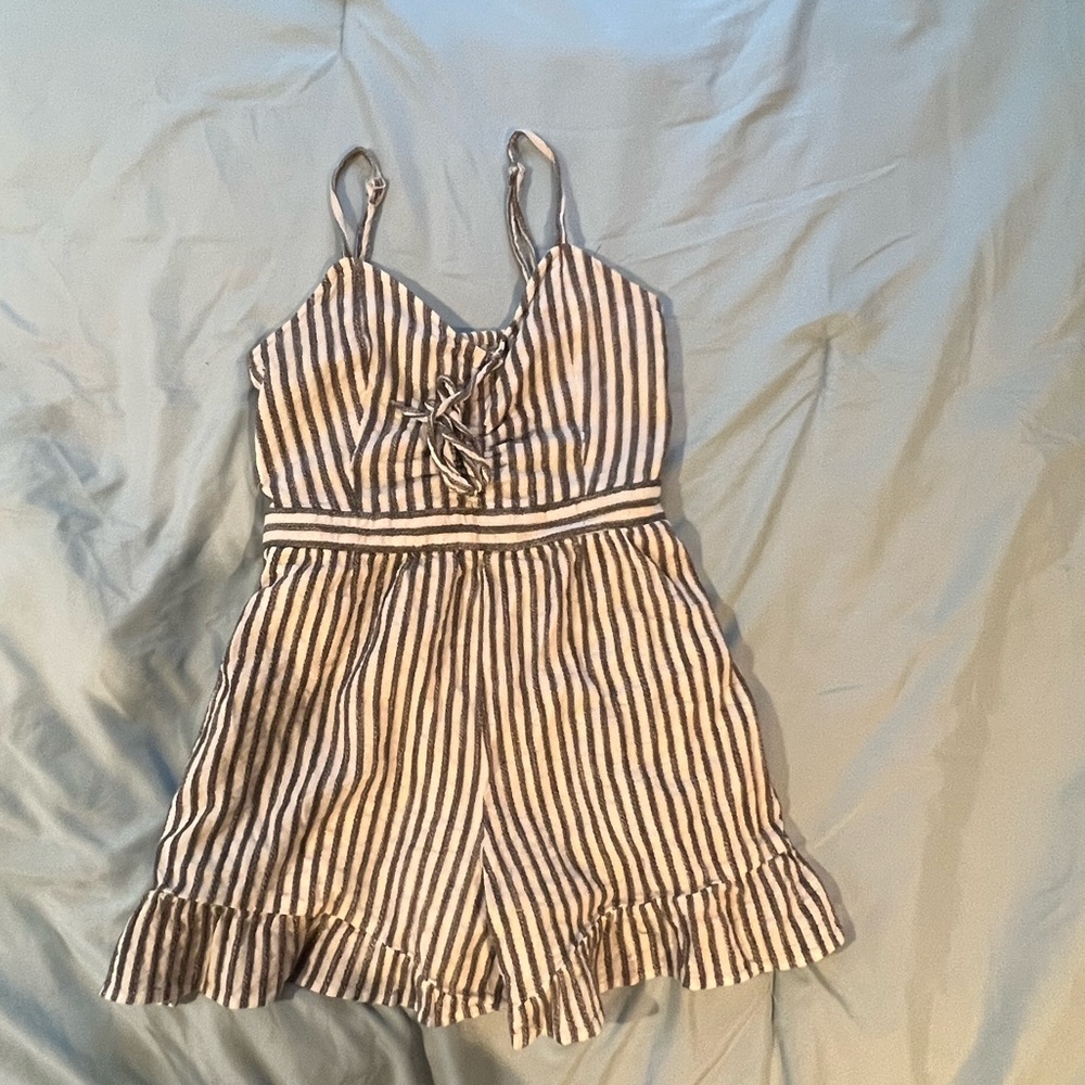 Striped romper wear once